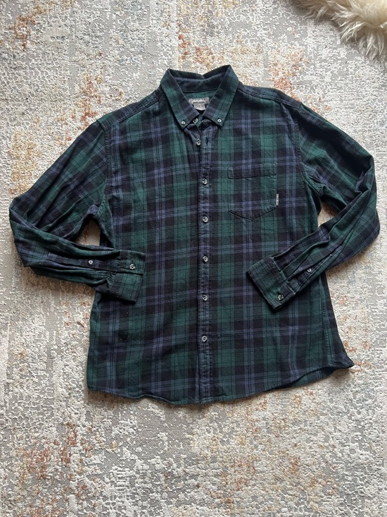 Eddie Bauer Other - Eddie Bauer Men's Flannel Green & Black Plaid Button-Down Shirt